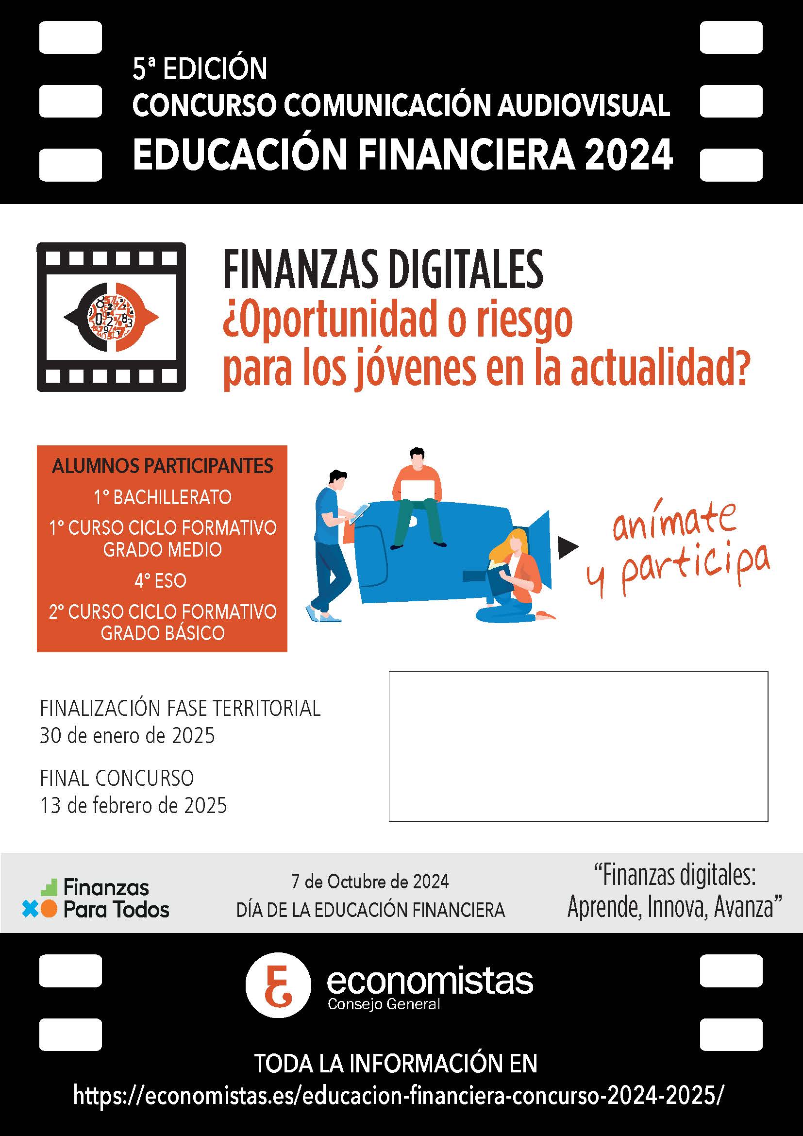 5ª Edición Concurso Comunicación Audiovisual Educación Financiera 2024/25
