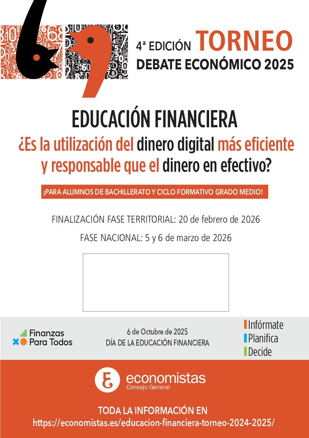 4ª Edición del Torneo de Debate Económico sobre Educación Financiera 2025/26